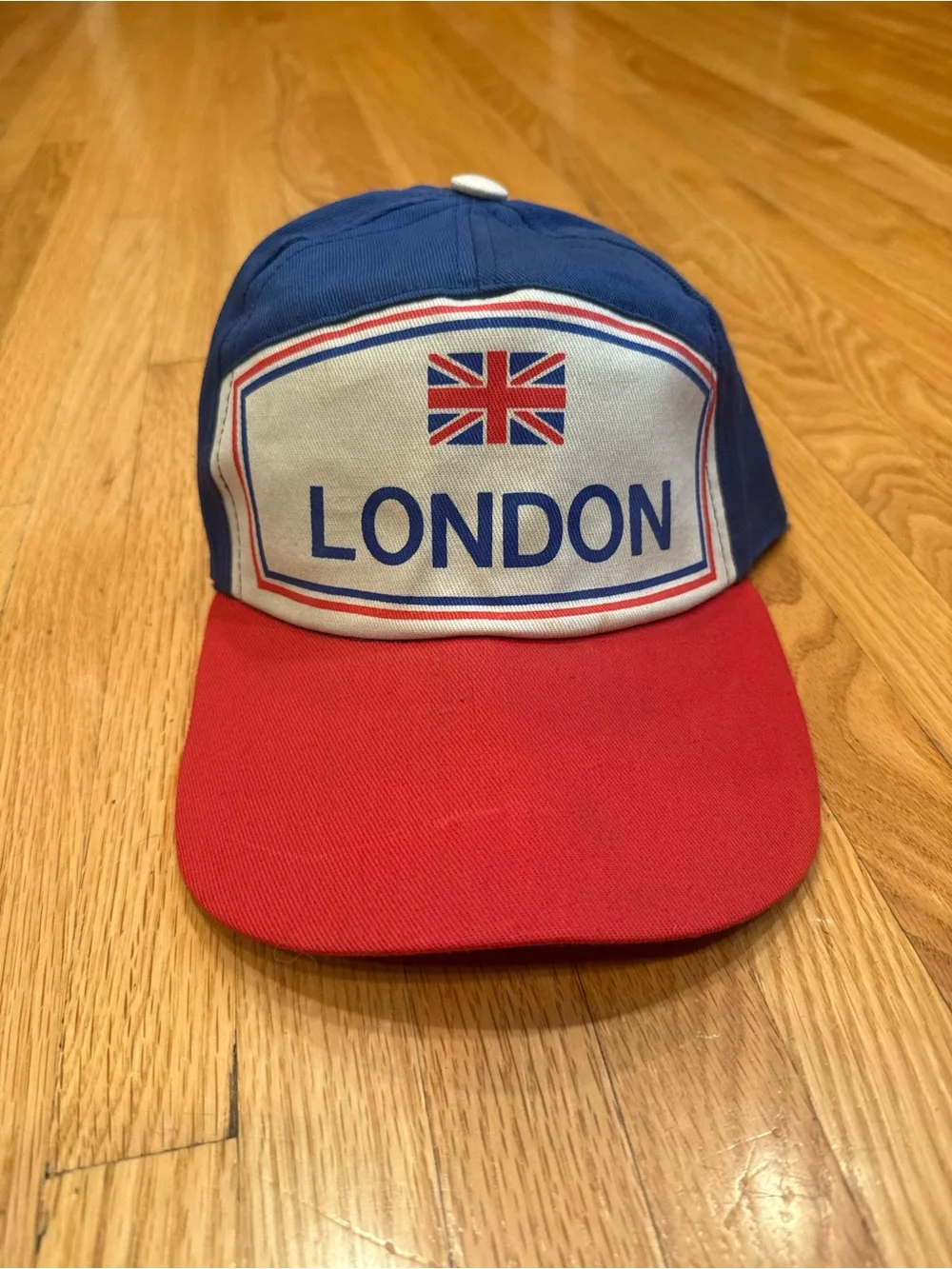 London Embroidered Baseball Cap - Blue and Red
